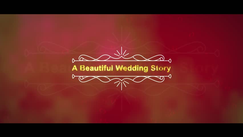 2D animation of a wedding title motion graphics. Floral title for wedding, engagement, or any other celebrations