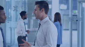 Animation of 6g and 5g text processing over diverse business people in office. Global finance, business, connections, computing and data processing concept digitally generated video. - Powered by Shutterstock - Get 15% off with code: PIKWIZARD15