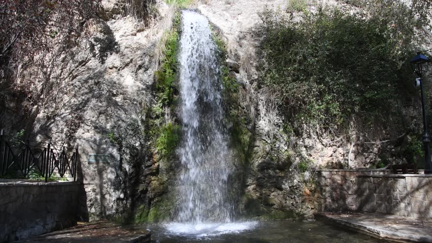 The waterfall in La Nucia (Fuente Favara), Alicante province, Costa Blanca, Spain 