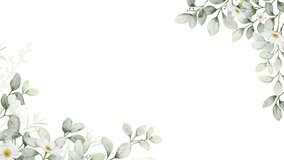 Watercolor flowers and leaves moving minimal decoration background - Powered by Shutterstock - Get 15% off with code: PIKWIZARD15