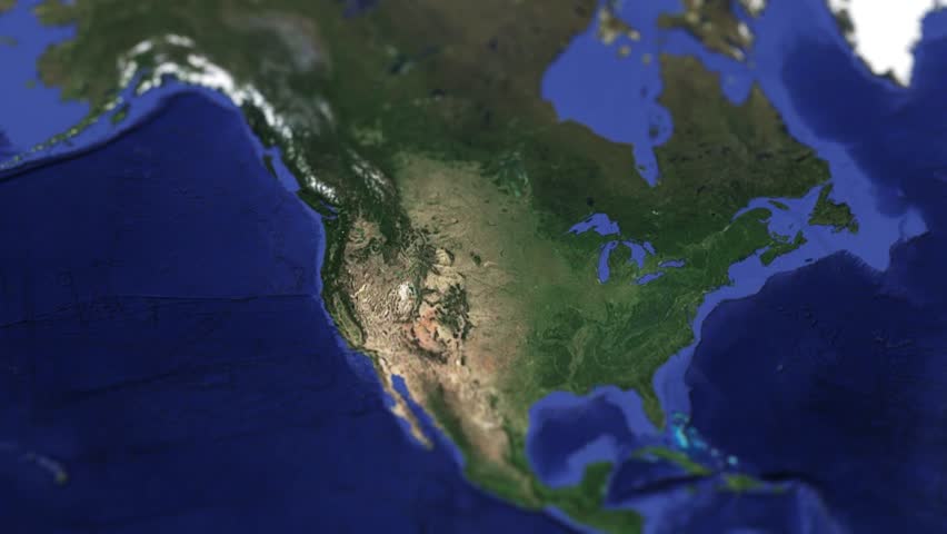 Physical Map Of North America, Slider Shot