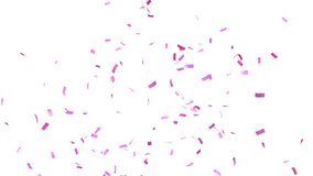 pink confetti explosion on white background for gender reveal - 3D rendering - 4k - 60 fps - Powered by Shutterstock - Get 15% off with code: PIKWIZARD15