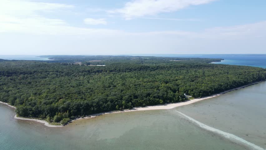 Northern tip of Old Mission Peninsula, in Grand Traverse Bay, Michigan, USA