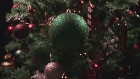 Christmas tree green toy macro video