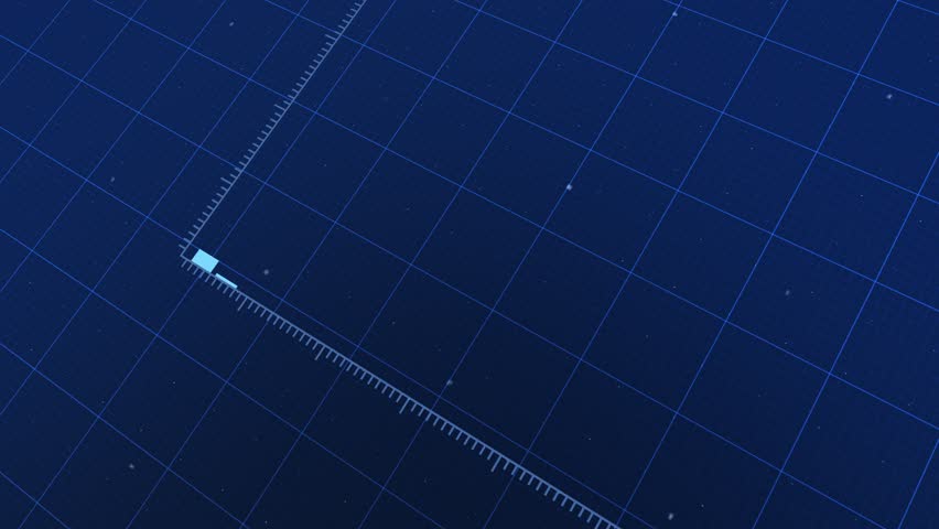 Animated digital blue bar chart showcasing business growth and market trends. Hi-tech grid style with dynamic camera movement illustrating rising financial data and economic success. Royalty-Free Stock Footage #3454881933