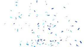 blue confetti explosion on white background for gender reveal - 3D rendering - 4k - 60 fps - Powered by Shutterstock - Get 15% off with code: PIKWIZARD15