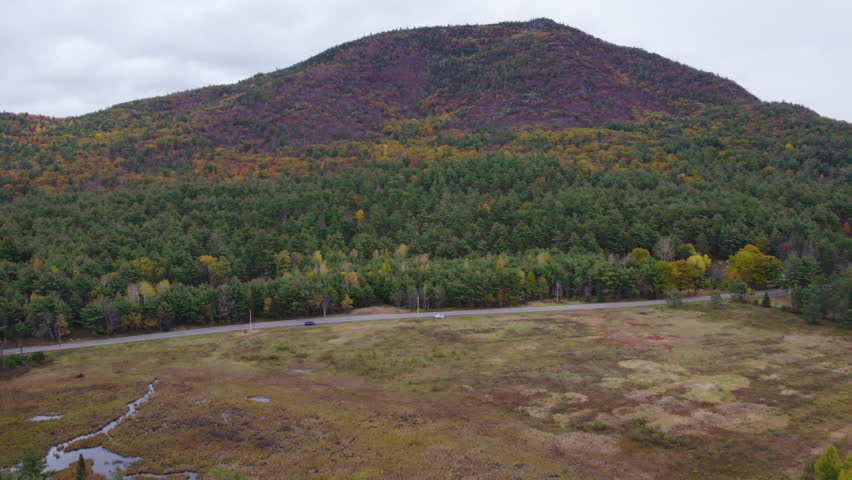 Adirondack Mountains Vibrant Foliage Fall Leaves Nature Beautiful Hiking Tourist in Rural  Scenic Landscapes 