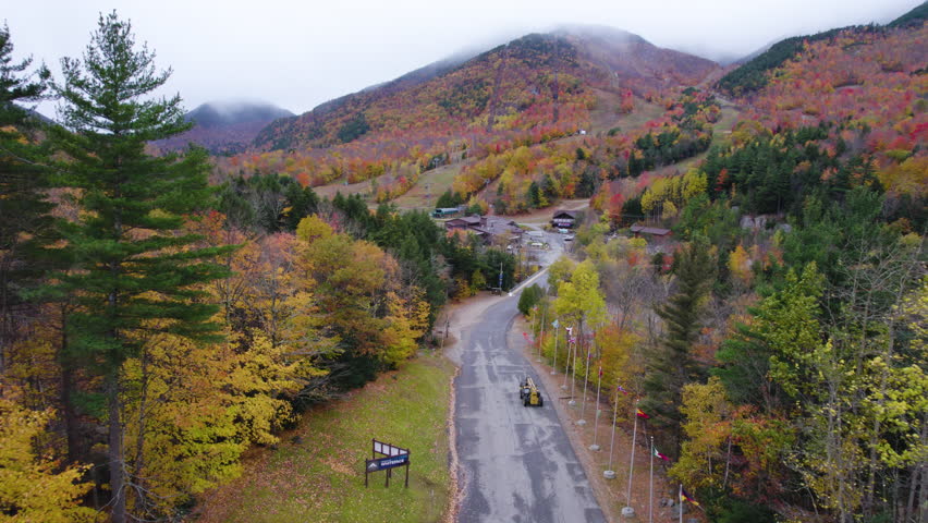 Adirondack Mountains Vibrant Foliage Fall Leaves Nature Beautiful Hiking Tourist in Rural  Scenic Landscapes 