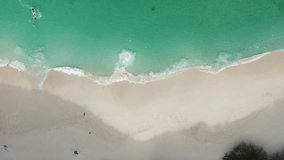 Kelingking Beach aerial video on Nusa Penida, Indonesia