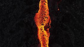 Volcano Eruption in Iceland, Flowing Red Hot Lava River, Incredible Nature Phenomenon, Spectacular Aerial of the Dramatic Litli Hrutur Volcanic Eruption in Reykjanes Peninsula - Powered by Shutterstock - Get 15% off with code: PIKWIZARD15