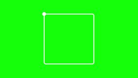 Small circle moving on square box outline shape animation on green screen - Powered by Shutterstock - Get 15% off with code: PIKWIZARD15