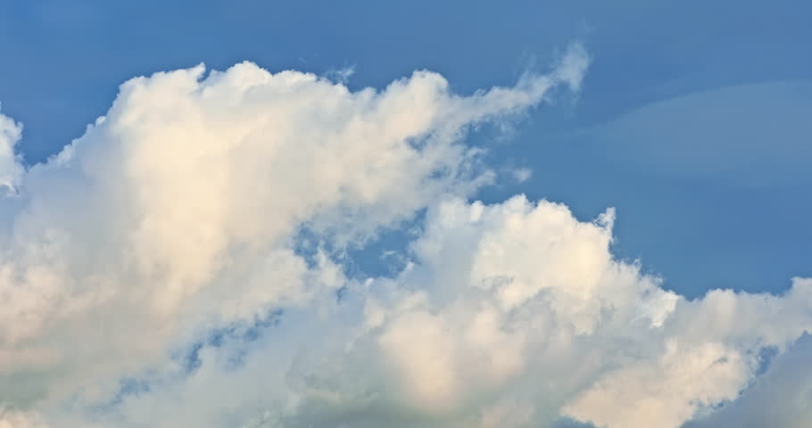 4K Sky Real time, Beautiful background, white clouds natural landscape on blue sky. 