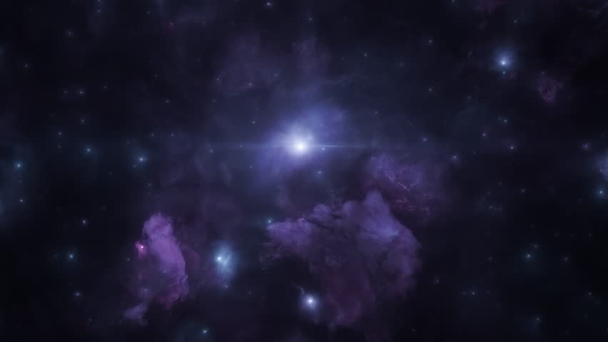 Beautiful CGI Loopable Space Travel Animation Through Nebulas, Galaxies and Star Clusters. Royalty-Free Stock Footage #3455288657