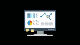 4k Social media marketing analysis, Marketing report, Data analysis application. Analytics business diagram, vector 2d animation loop footage on background - Powered by Shutterstock - Get 15% off with code: PIKWIZARD15