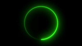 Glowing line web neon circle pattern. 4k rendering. Seamless looping round circle picture frame with two tone neon green color motion graphic on black background. - Powered by Shutterstock - Get 15% off with code: PIKWIZARD15
