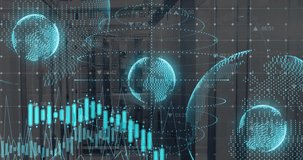 Animation of icons and digital data processing over computer servers. Global connections, computing and data processing concept digitally generated video. - Powered by Shutterstock - Get 15% off with code: PIKWIZARD15