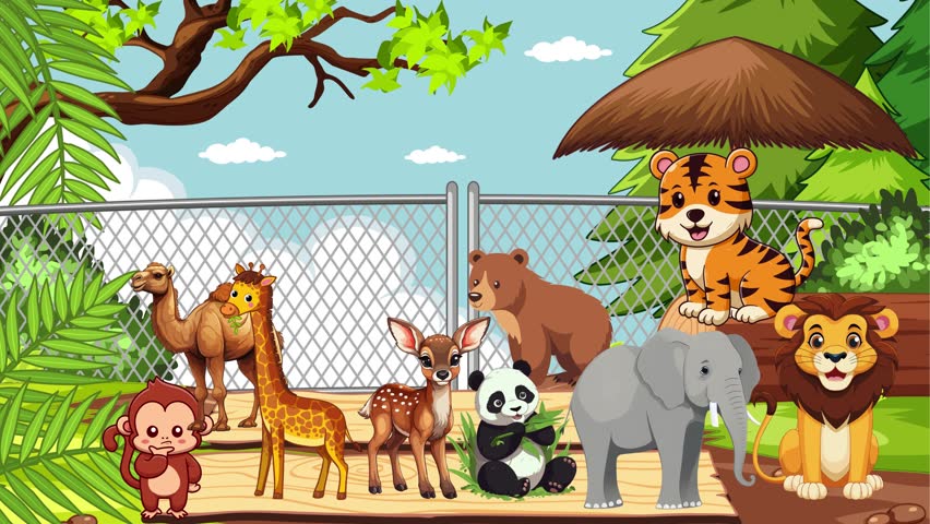 "Experience an immersive educational journey through the fascinating world of zoo animals with our captivating Nature Illustrated video series."