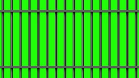 Prison bars with doors. 4k Animation of Closed Jail bars on green screen chroma key - Powered by Shutterstock - Get 15% off with code: PIKWIZARD15