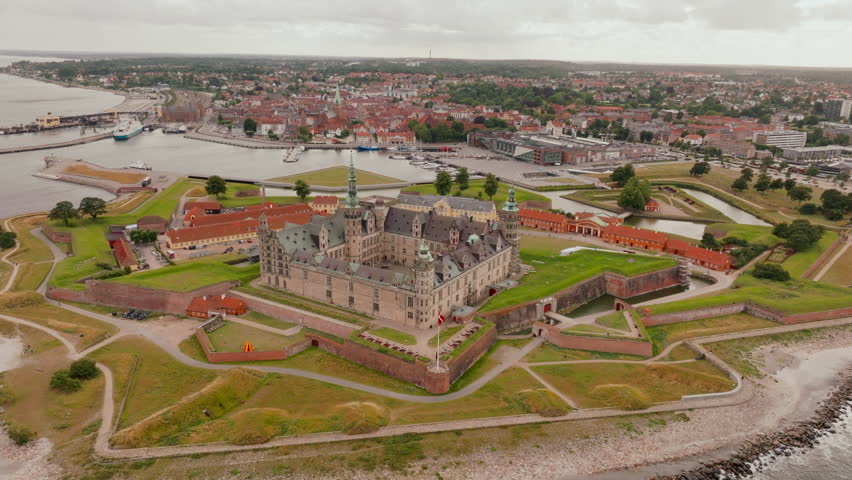 Aerial view of Kronborg castle, Denmark