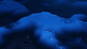 HUD Digital Topography Landscape. 3D height relief shape with light lines. Location of abstract terrain. - Powered by Shutterstock - Get 15% off with code: PIKWIZARD15