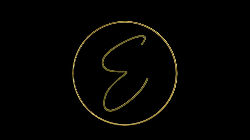 gold letter logo metallic gold spin loop signature style logo animation transparent background alphabet logo