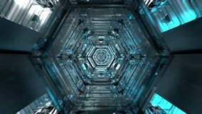 3d tunnel motion design for use background video or pattern 