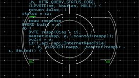 Animation of circular scanner over data processing on black background. Connection, business, processing, digital interface and communication, digitally generated video. - Powered by Shutterstock - Get 15% off with code: PIKWIZARD15