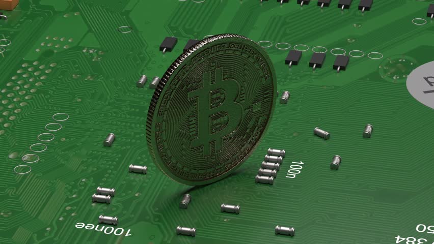 Bitcoin, Cryptocurrency, Digital Money, Crypto, Currency, Coin, CGI, Chipboard, Animation, Close-Up, Interior, 4k, Blockchain, Finance, Technology, Virtual Currency, Economy, Investment, Trading,  Royalty-Free Stock Footage #3455817259