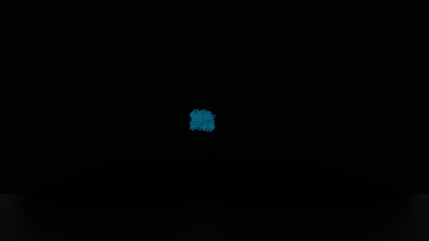 Glowing blue balls, mesmerizing display of luminous blue balls bouncing in a darkened environment