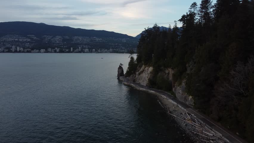Aerial view Stanley Park Vancouver British Columbia Canada