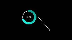 68 percent Call out Pie Chart Animation. Sixty Eight percent Glowing Blue Chart on Black and Background. Sixty Eight percentage chart for finance, sales, statistics Green Screen Motion Graphics - Powered by Shutterstock - Get 15% off with code: PIKWIZARD15