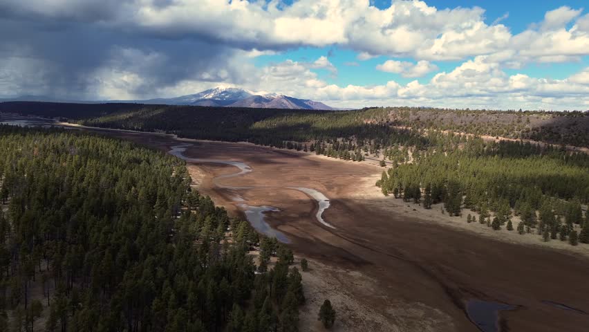 Lake Mary Upper and Lower Lakes, Flagstaff Arizona, America, USA.