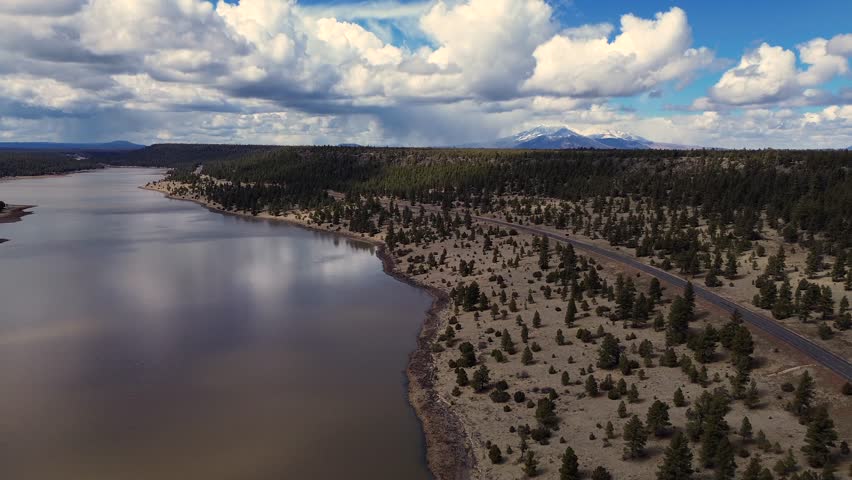 Lake Mary Upper and Lower Lakes, Flagstaff Arizona, America, USA.