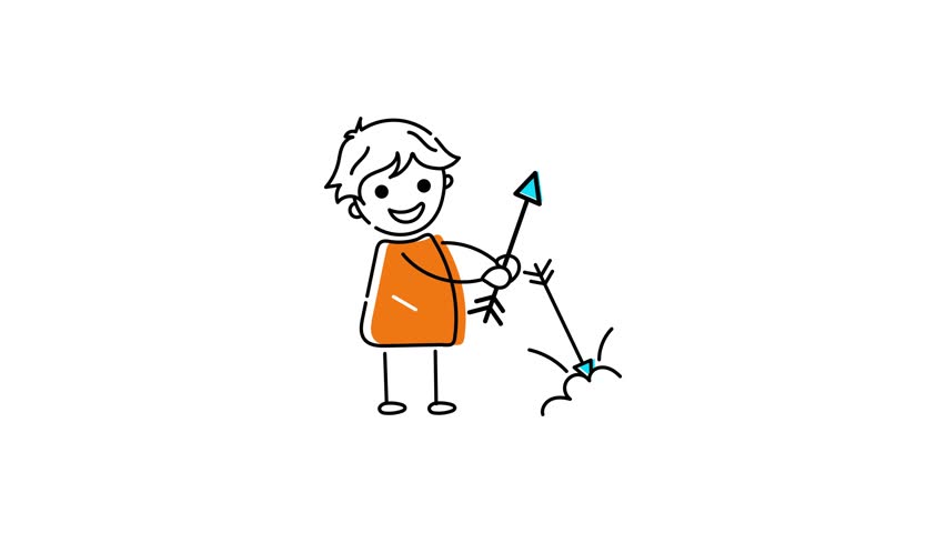 Editable doodle animated icon of boy throwing arrows  Royalty-Free Stock Footage #3456169887