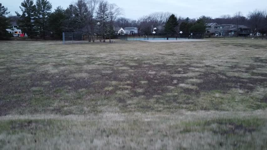 Ascending for a Scenic View of a Suburb in Wisconsin
