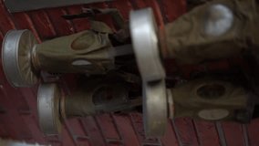 military gas mask vertical video