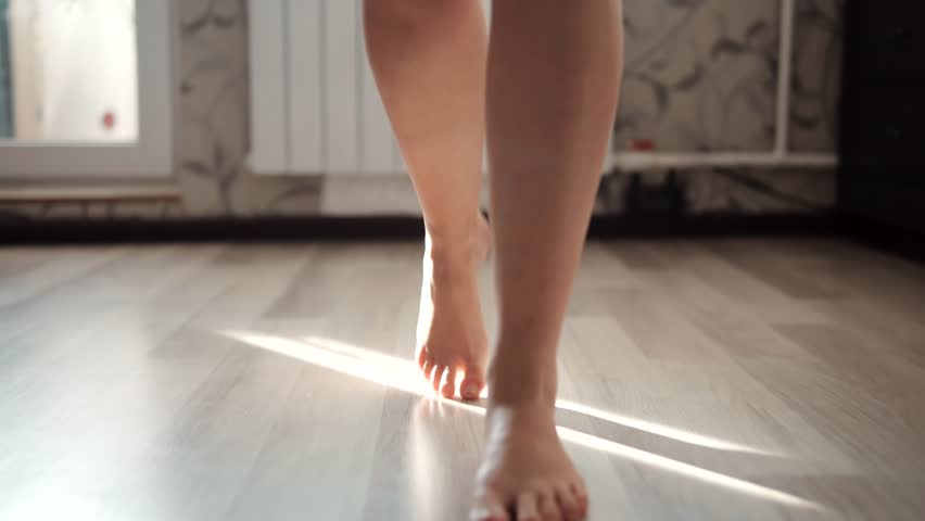 Weight Lose Scales Measure Weight. Girl Legs Bathroom Scale. Fitness Diet Slimming Woman Feet Standing Weighing Scales Slimming. Dieting BMI Weight Loss. Barefoot Measuring Body Fat Overweight At Diet Royalty-Free Stock Footage #3456377021