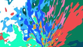Colorful Fluid Psychedelic Trippy Motion Graphic Video Animation Background for Summer Music