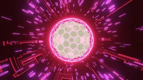Seamless loop abstract global digital network. Pink Network connection structure. Digital background. Binary code. Abstract digital disco ball. music performance. animation. stage visual - Powered by Shutterstock - Get 15% off with code: PIKWIZARD15