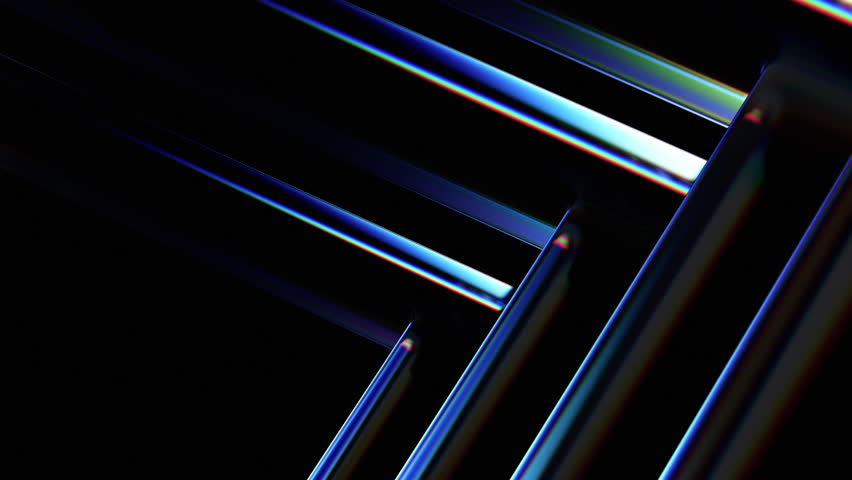 Abstract animation, 3d render of futuristic background with color dispersion effect, 4k seamless looped video
