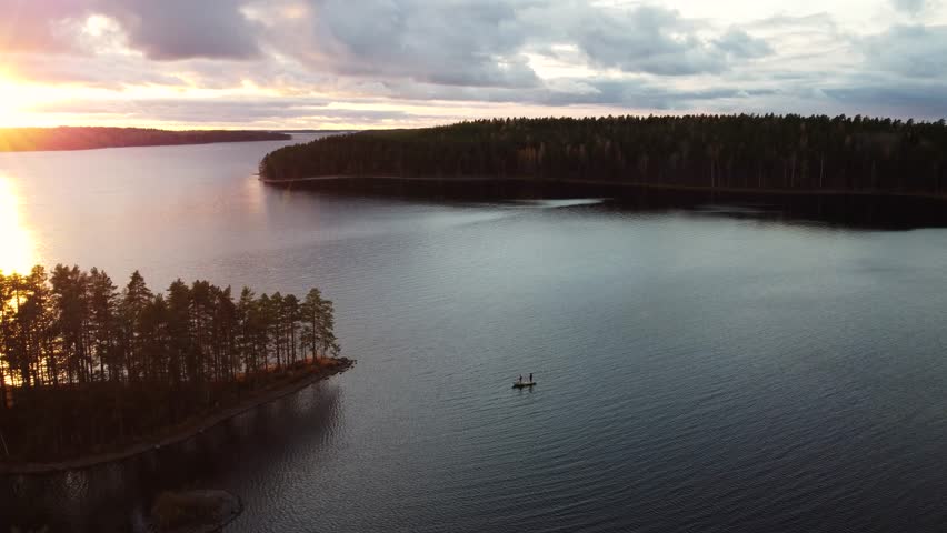 flight above the finnish lake