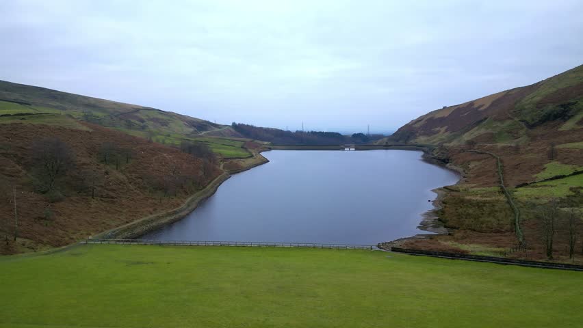 Greenbooth Reservoir drone footage in winter.