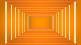 4K Orange Glowing neon rectangle abstract background - stock video
