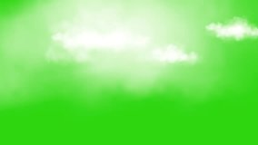 Moving clouds motion graphic effects on green screen background.  Moving white clouds with 4K resolution. Can use to change the background color, cartoon scenes, landscape videos.  - Powered by Shutterstock - Get 15% off with code: PIKWIZARD15
