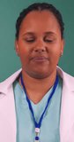 Black female doctor thinks and gets lightbulb idea - innovation in medicine