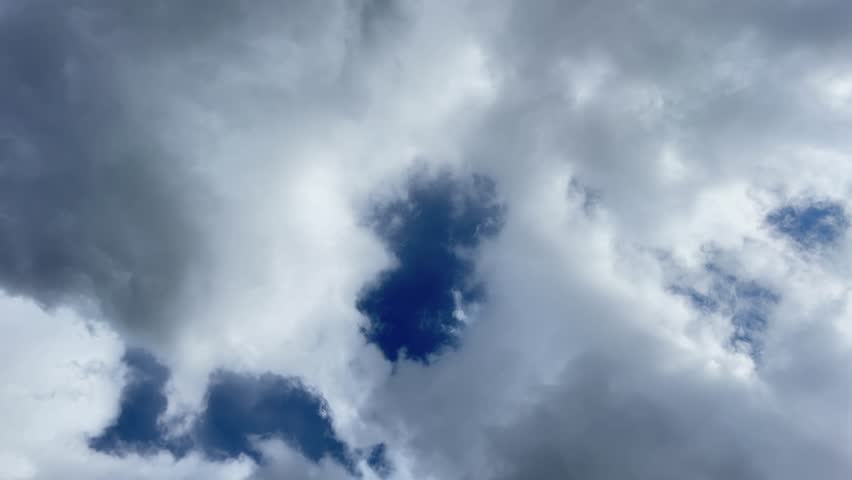 dark blue cloudy sky background low angle shot camera rotates