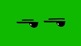 Cartoon Eyes top Resolution green screen video, Abstract technology, science, engineering artificial intelligence, Seamless loop 4k video, 3D Animation, Ultra High Definition