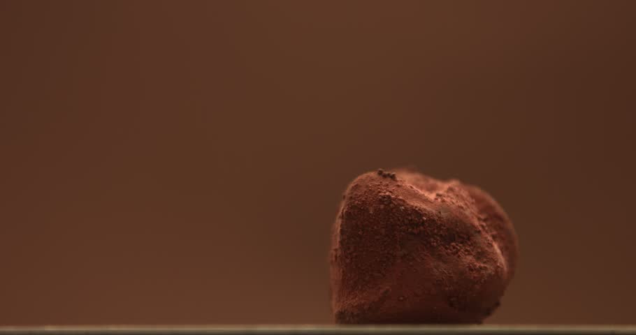 Chocolate Truffle Texture Closeup with Stock Footage Video (100% ...