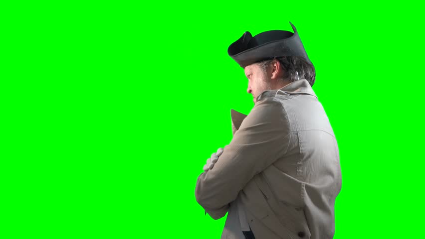Napoleon Bonaparte, military leader of the 18th century on green