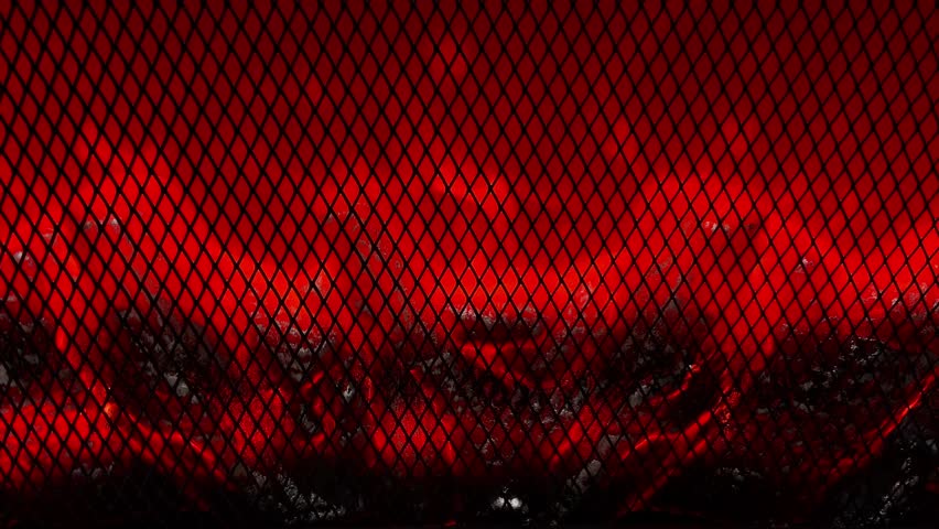 close-up shot stove heater volcano or hell effect. Wood burning effect and heat, heating